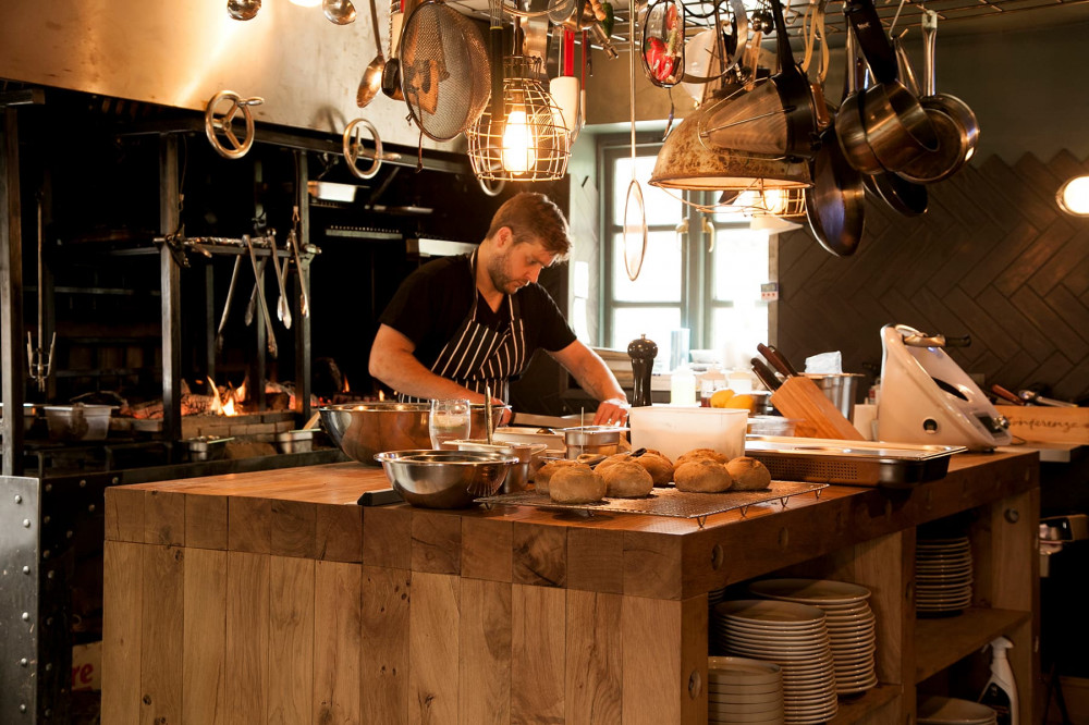 Bespoke pub kitchen prep surfaces