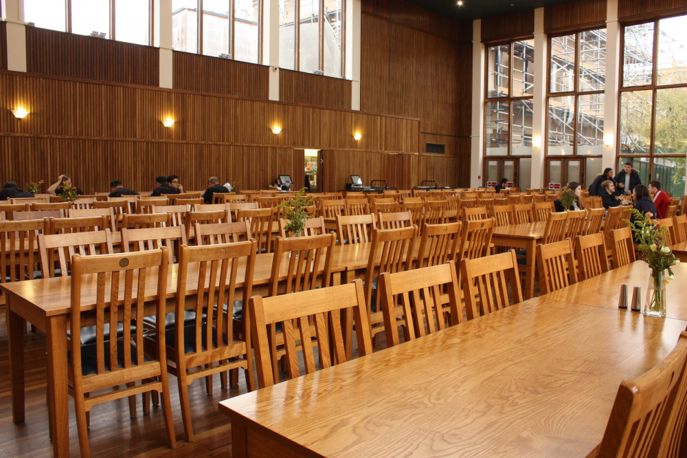 College refectory seating